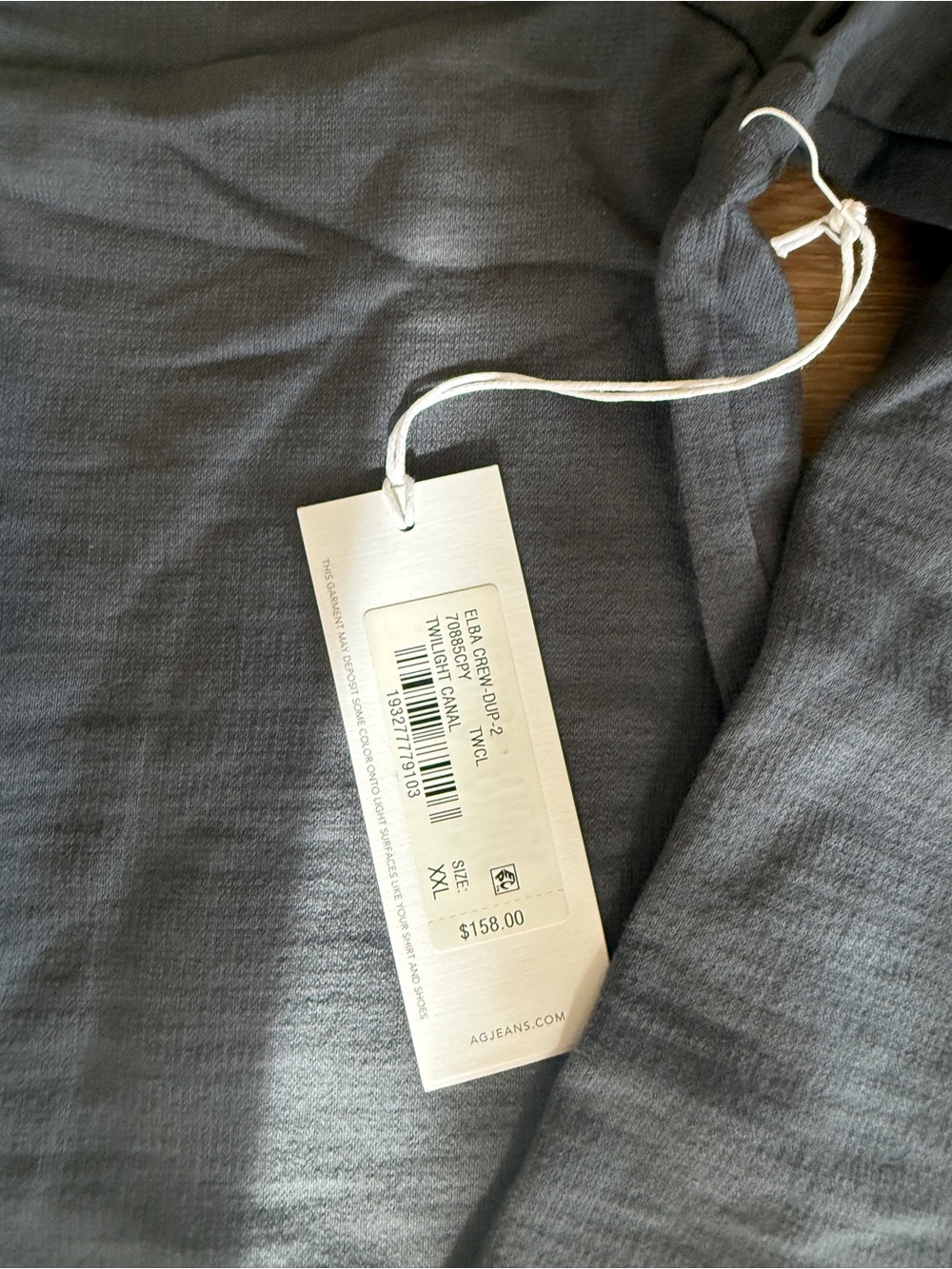 NWT- Ag Adriano Goldschmied Men’s Gray Crew Sweatshirt (XXL)